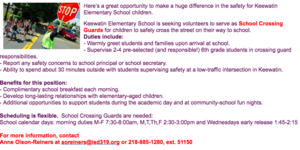 Volunteer with Safety Patrol