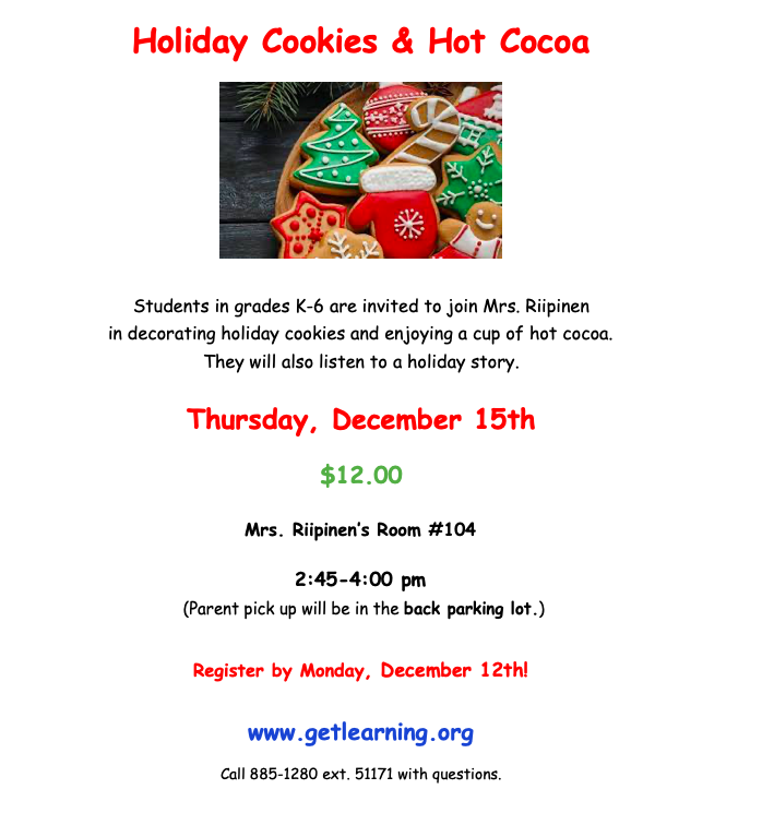 Holiday Cookies & Cocoa